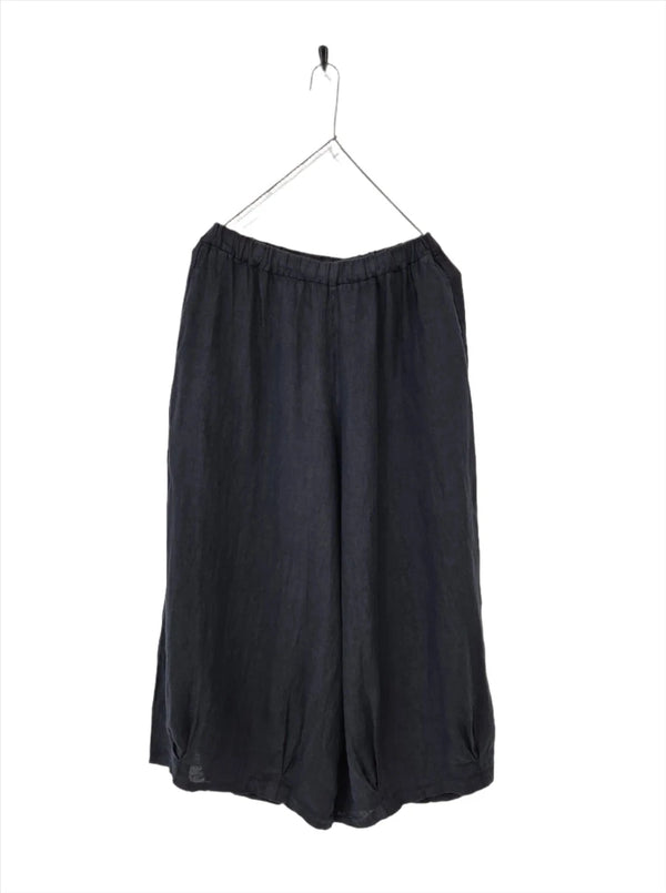 Eadie Linen Pant with Gathering Detail