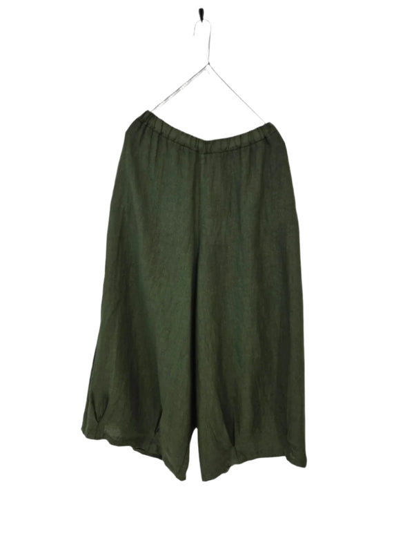 Eadie Linen Pant with Gathering Detail