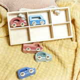 Car Display Case with 6 Vehicles