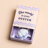 Tiny Matchbox Ceramic  Pearl Oyster Token