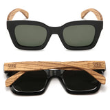 SOEK ZAHRA MIDNIGHT l Khaki Polarised Lens l Walnut Arms