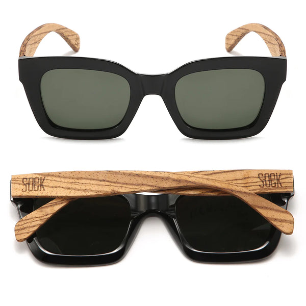 SOEK ZAHRA MIDNIGHT l Khaki Polarised Lens l Walnut Arms