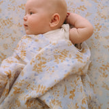 Fox & Fallow Delphinium Organic Muslin Wrap Swaddle
