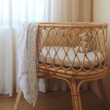 Fox & Fallow Delphinium Organic Muslin Wrap Swaddle