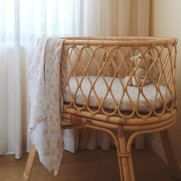 Fox & Fallow Delphinium Organic Muslin Wrap Swaddle