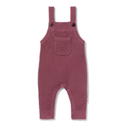Aster & Oak Knit Pocket Overall - Berry
