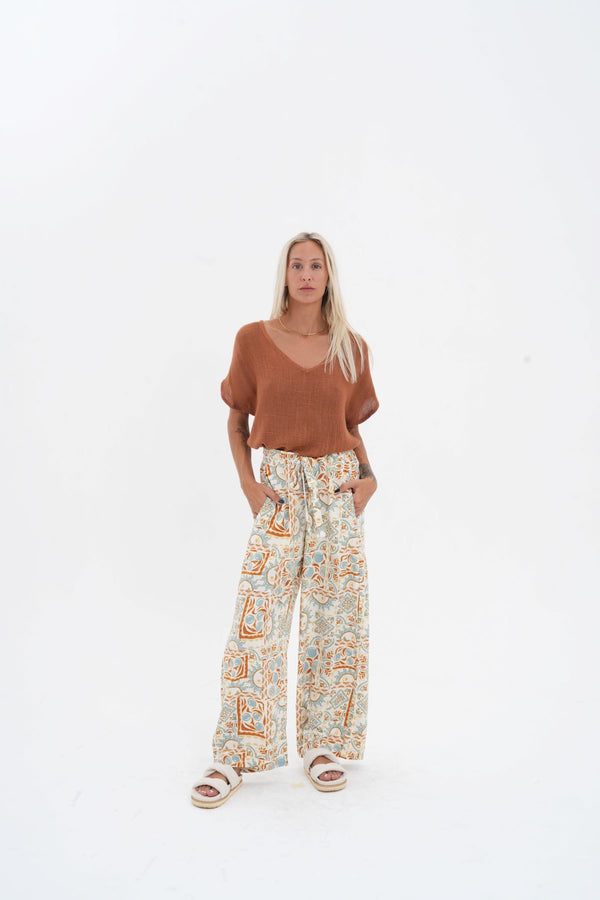 Solea Pant - Cream/ Bran