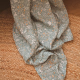 Fox & Fallow Forest Friends Sage Organic Muslin Wrap Swaddle