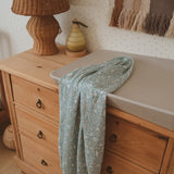 Fox & Fallow Forest Friends Sage Organic Muslin Wrap Swaddle