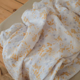 Fox & Fallow Delphinium Organic Muslin Wrap Swaddle