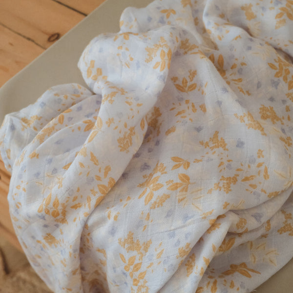 Fox & Fallow Delphinium Organic Muslin Wrap Swaddle