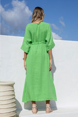 Coulisse Dress Verde Green