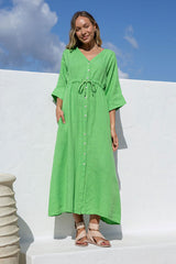 Coulisse Dress Verde Green
