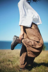 Eadie Linen Pant with Gathering Detail