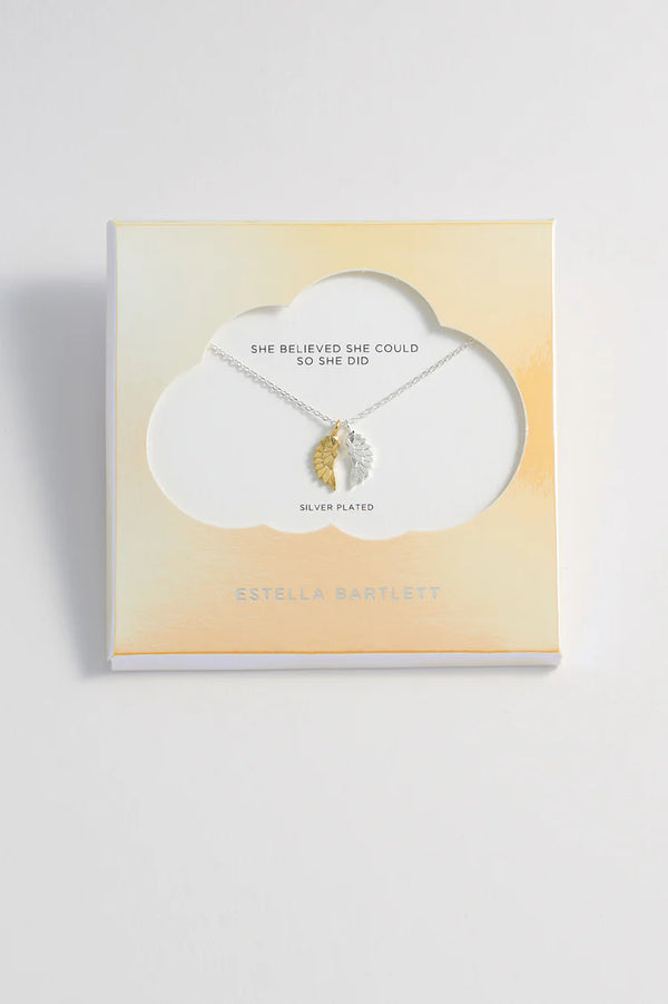 Estella Bartlett- Wing Necklace - Silver And Gold Plated