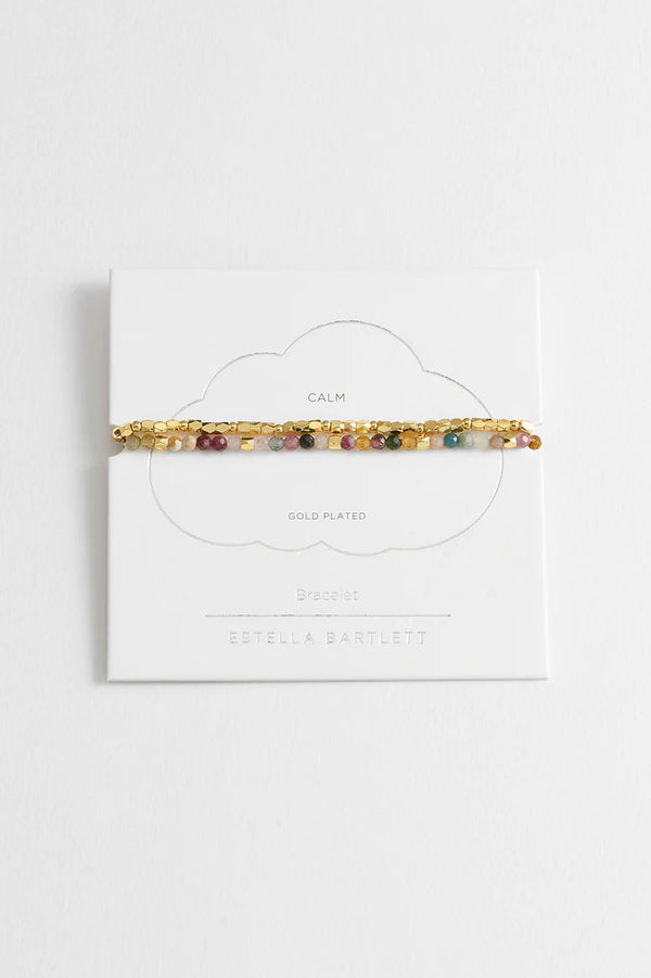 Estella Bartlett-Coco Bead And Tourmaline Double Bracelet