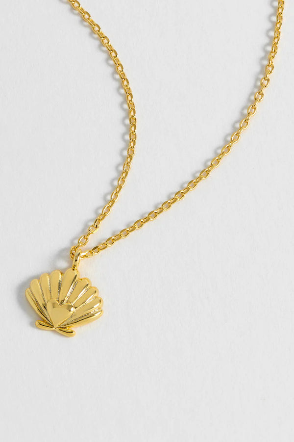 Estella Bartlett- Scallop And Heart Necklace - Gold Plated
