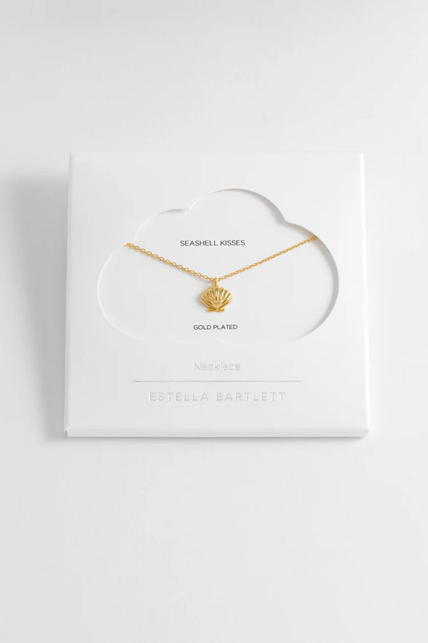 Estella Bartlett- Scallop And Heart Necklace - Gold Plated