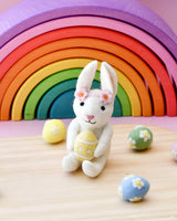 Tara Treasures-Felt Rabbit with Easter Egg