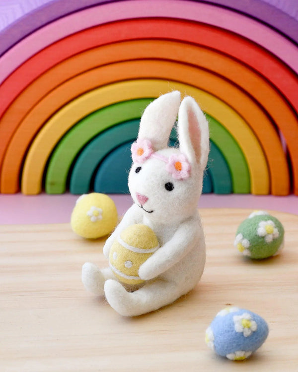 Tara Treasures-Felt Rabbit with Easter Egg