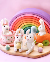 Tara Treasures-Felt Rabbit with Easter Egg