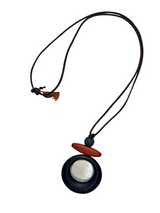Necklace with a pendant on a white background