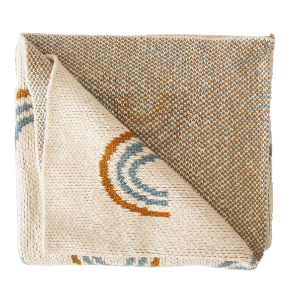 Rainbow Baby Blanket Blue