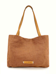 Trifine -Everyday Natural Tote Bag - Rust