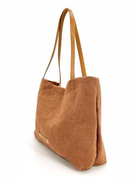 Trifine -Everyday Natural Tote Bag - Rust