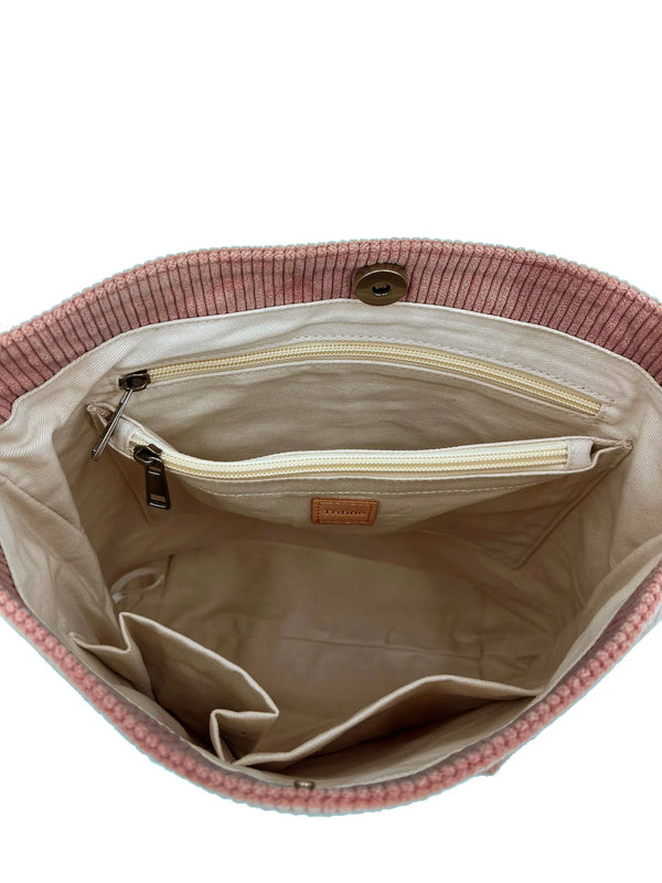 Corduroy Tote Bag - Blush