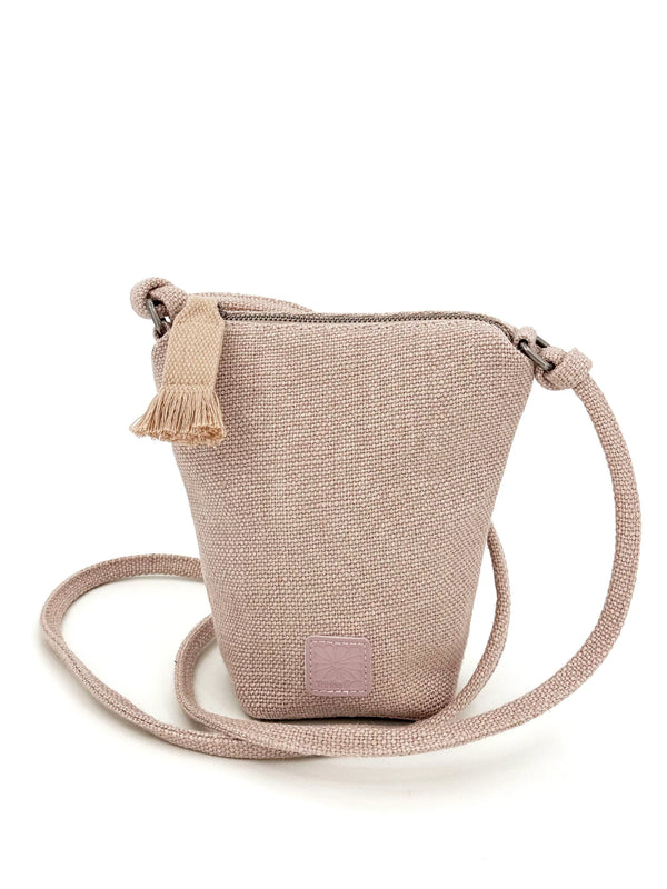 Small Crossbody Bucket Bag - Dusty Pink