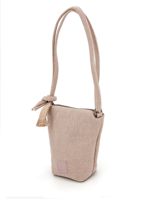 Small Crossbody Bucket Bag - Dusty Pink