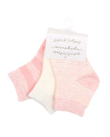 3 PK SOCKS - MIXED PINK
