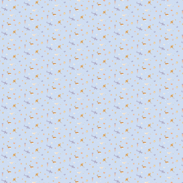 Fox & Fallow Ocean Creatures Sky Organic Muslin Wrap Swaddle