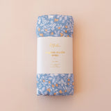 Fox & Fallow Forest Friends Cornflower Organic Muslin Wrap Swaddle