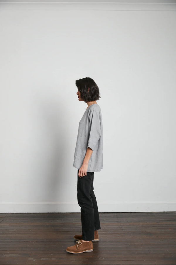 Loose linen 3/4 sleeve top
