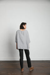 Loose linen 3/4 sleeve top