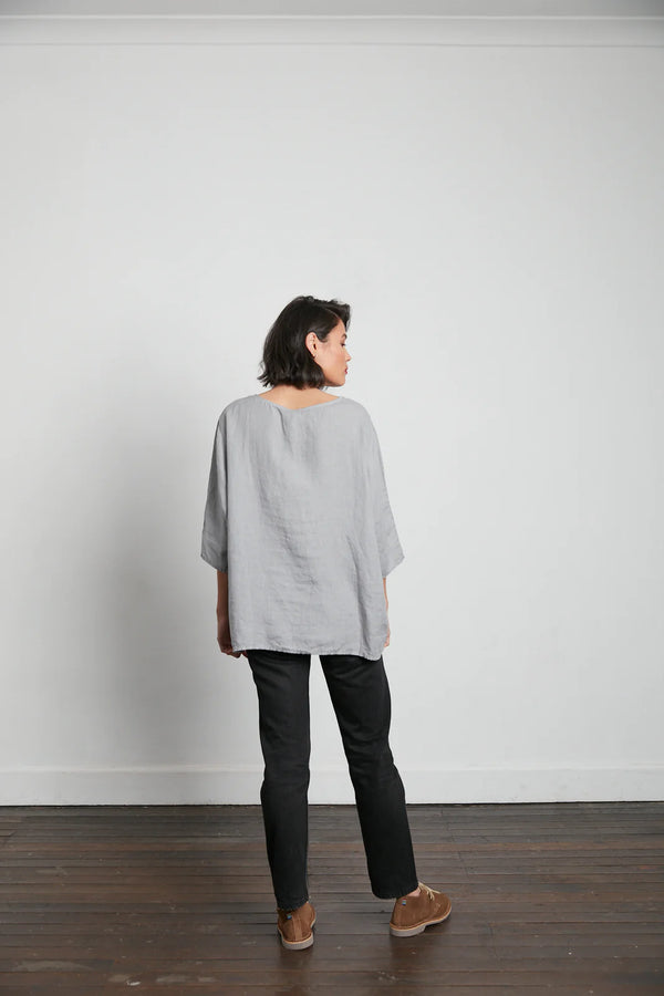 Loose linen 3/4 sleeve top