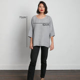 Loose linen 3/4 sleeve top