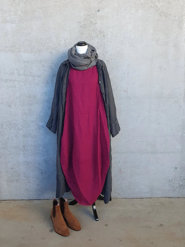 Italian linen scallop dress
