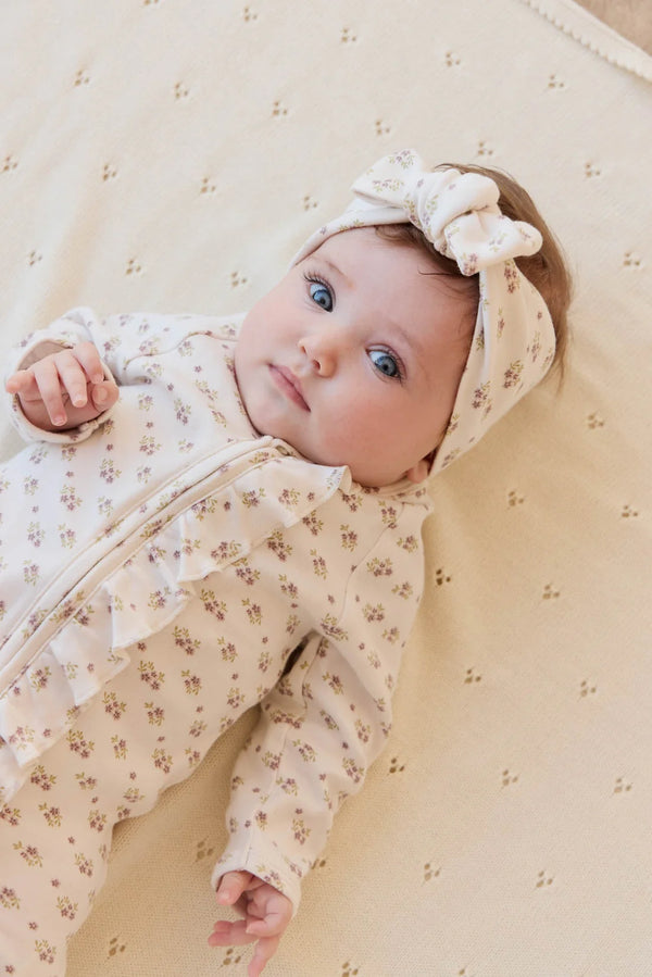 Organic Cotton Melanie romper Rose Floral Pink