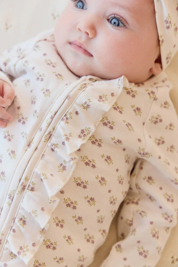 Organic Cotton Melanie romper Rose Floral Pink