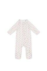 Organic Cotton Melanie romper Rose Floral Pink