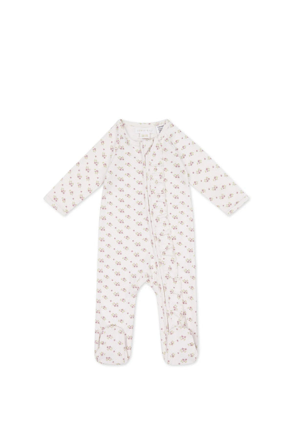Organic Cotton Melanie romper Rose Floral Pink