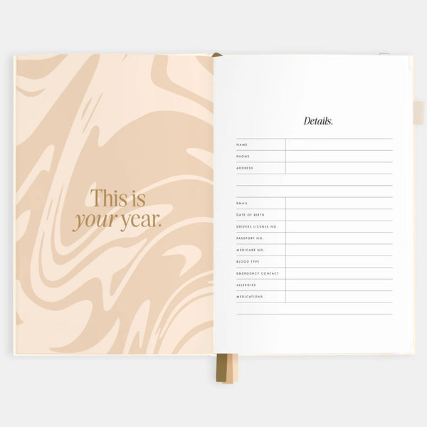 2026 A5 Vertical Planner - Creme