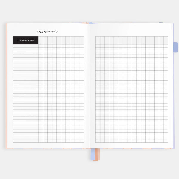 2026 A5 Academic Vertical Planner - Powder Stripe