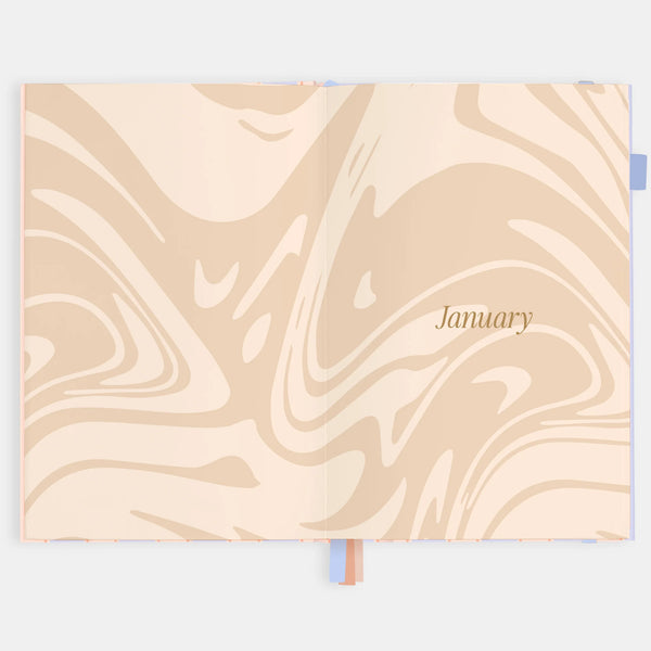 2026 A5 Academic Vertical Planner - Powder Stripe