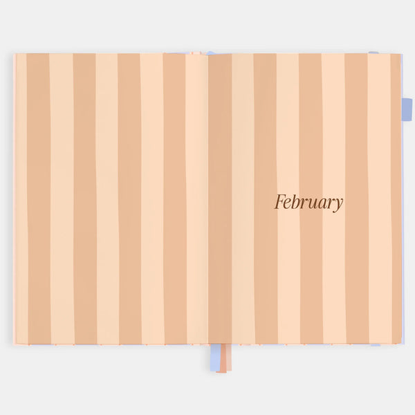2026 A5 Academic Vertical Planner - Powder Stripe