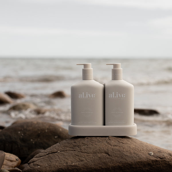 Wash & Lotion Duo + Tray - Sea cotton and Coconut