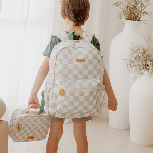 Sage Check Backpack